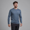 Stone Blue Montane Men's Dart Long Sleeve T-Shirt Model Front