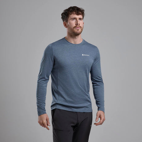 Stone Blue Montane Men's Dart Long Sleeve T-Shirt Front