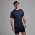 Eclipse Blue Montane Men's Dart Nano T-Shirt Model Front