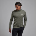 Caper Montane Men's Dart Zip Neck T-Shirt Model Front