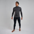 Midnight Grey Montane Men's Dart XT Thermal Zip Neck Long Sleeved Top Model 4