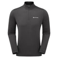 Midnight Grey Montane Men's Dart XT Thermal Zip Neck Long Sleeved Top Front