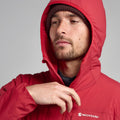 Acer Red Montane Men's Fireball Hooded Insulated Jacket Model 4