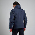 Eclipse Blue Montane Men's Fireball Hooded Insulated Jacket Model Back