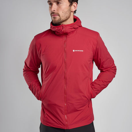 Acer Red Montane Men's Fireball Nano Hooded Jacket Front