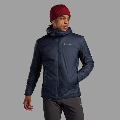 Eclipse Blue Montane Men's Fortes Lite Hooded Insulated Jacket Front