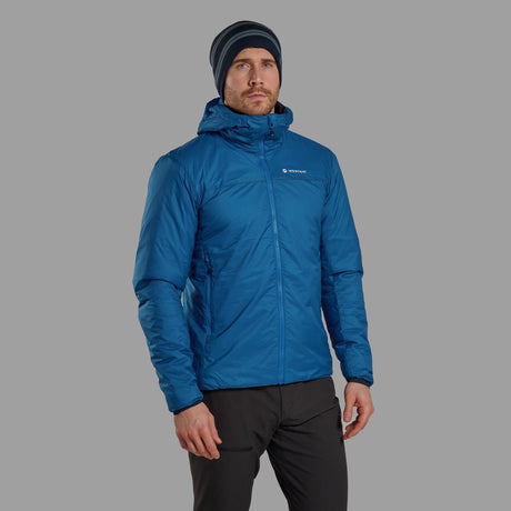 Neptune Blue Montane Men's Fortes Lite Hooded Insulated Jacket Front
