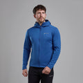 Neptune Blue Montane Men's Fury Lite Hooded Fleece Jacket Model Front