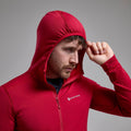 Acer Red Montane Men's Protium Lite Hooded Fleece Jacket Model 3