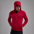 Acer Red Montane Men's Protium Lite Hooded Fleece Jacket Model 4