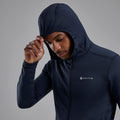 Eclipse Blue Montane Men's Protium Lite Hooded Fleece Jacket Model 4