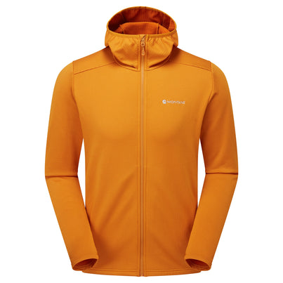 Amber Montane Men's Protium Hooded Fleece Jacket Front MPRHOAMB