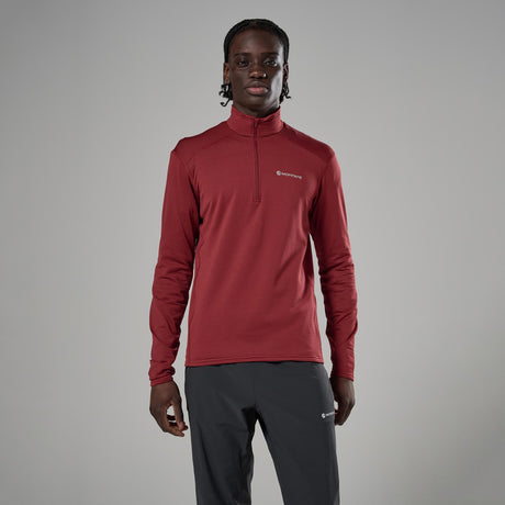 Dark Maple Montane Men's Protium Lite Pull On Fleece Front