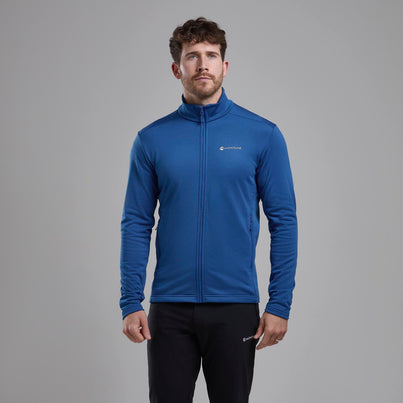 Neptune Blue Montane Men's Protium Fleece Jacket Front