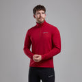 Acer Red Montane Protium Fleece Pull-On Jacket Model Front