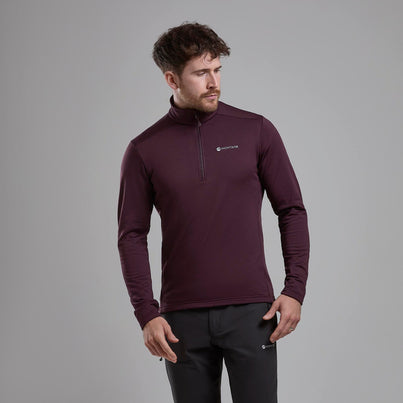 Dark Garnet Montane Protium Fleece Pull-On Jacket Front