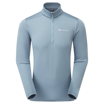 Stone Blue Montane Protium Fleece Pull-On Jacket Front MPRPOSTB