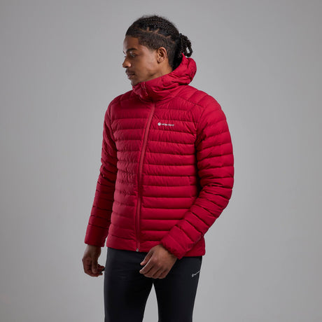 Acer Red Montane Men's Resolve Hooded Down Jacket Front