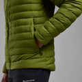 Alder Green Montane Men's Resolve Hooded Down Jacket Model 1