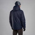 Eclipse Blue Montane Men's Respond XT Hooded Insulated Jacket Model Back