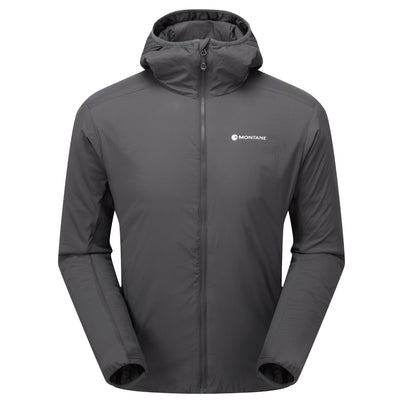 Midnight Grey Montane Men's Sirocco Hooded Insulated Jacket Front