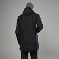 Black Montane Men's Spirit Long Insulated Waterproof Jacket Model Back MSLIJBLA