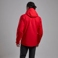 Adrenaline Red Montane Men's Spirit Lite Waterproof Jacket Model Back