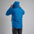 Electric Blue Montane Men's Spirit Waterproof Jacket Model Back