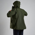 Oak Green Montane Men's Spirit Waterproof Jacket Model Back