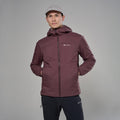 Dark Garnet Montane Men's Sirocco XT Hooded Insulated Jacket Model Front MSXTHDGA