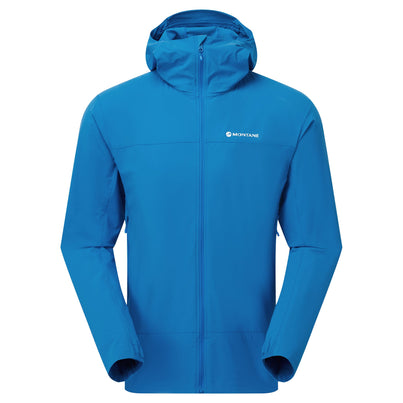 Neptune Blue Montane Men's Tenacity Nano Hooded Softshell Jacket Front