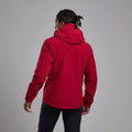 Acer Red Montane Men's Windjammer XPD Hooded Softshell Jacket Model Back