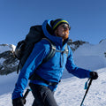 Neptune Blue Montane Men's Nordes Hooded Softshell Campaign Image