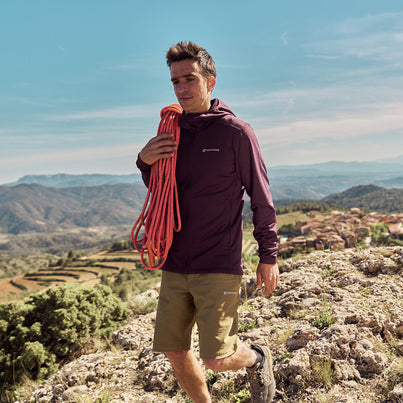 Dark Garnet Montane Men's Protium Hooded Fleece Jacket Front